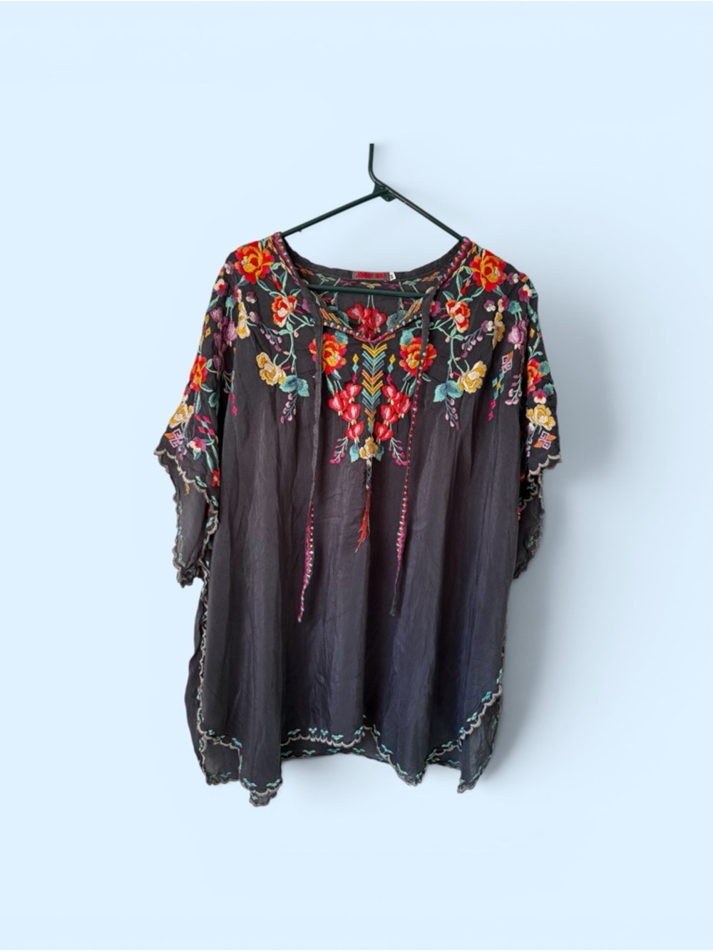 Johnny Was Selena Embroidered Poncho Womans Medium - Picture 3 of 7